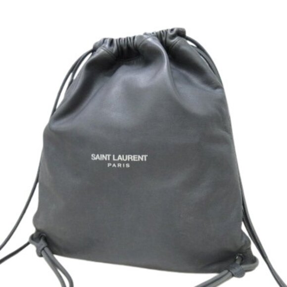 YVES SAINT LAURENT Gray Leather Shoulder Bag - Picture 1 of 9